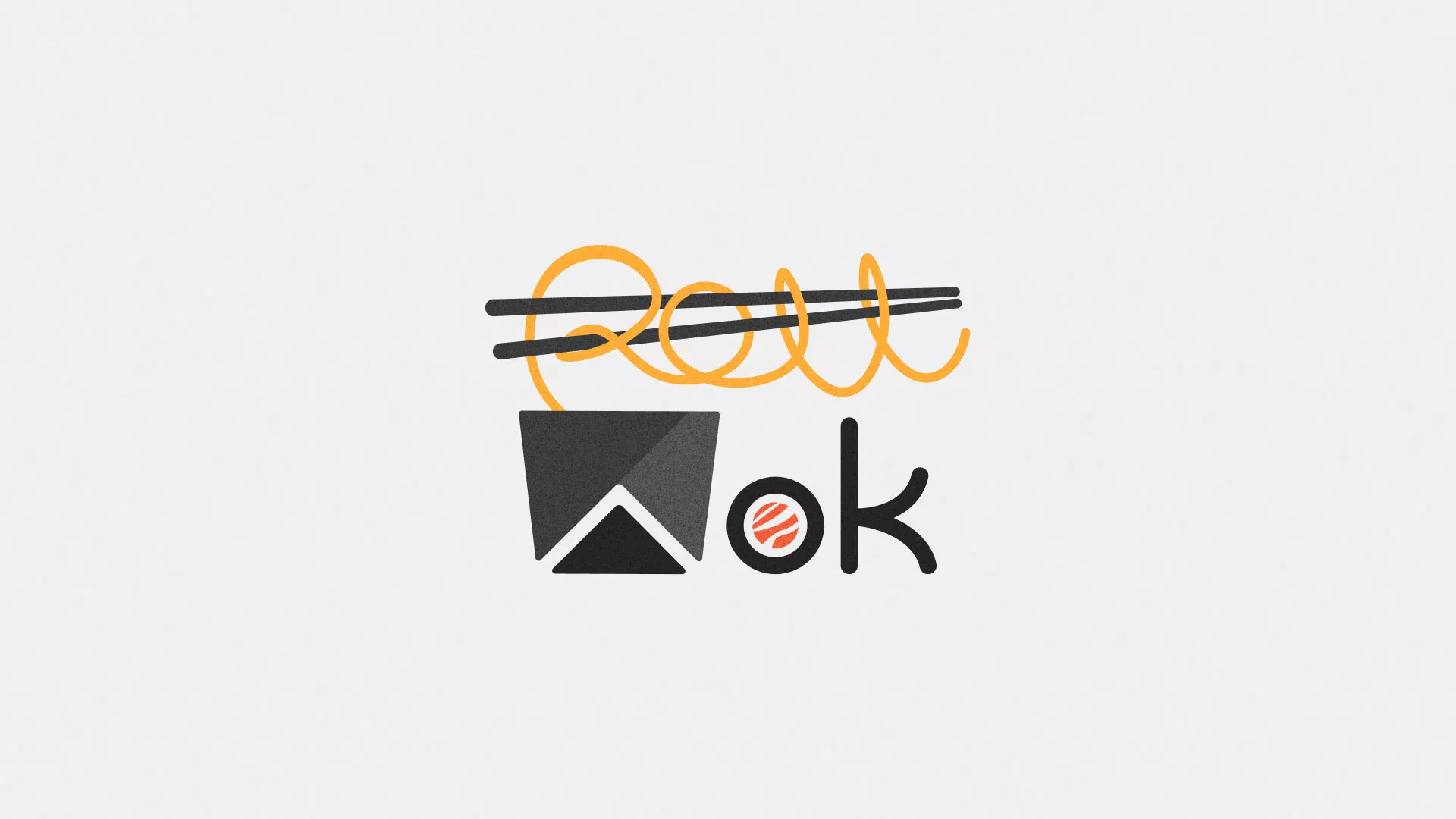 Разработка логотипа суши-бара «Roll Wok Club» в Пензе